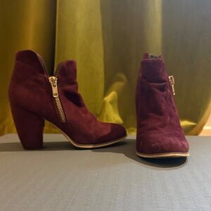 Burgundy Ankle Boots